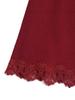HETIT Cotton Long Lace Slip (Red)