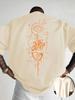 2026 New Creative Front and Rear Printed Pattern Round Neck Tshirt Pure Cotton Summer Trendy Fashion Short Sleeve Casual Top