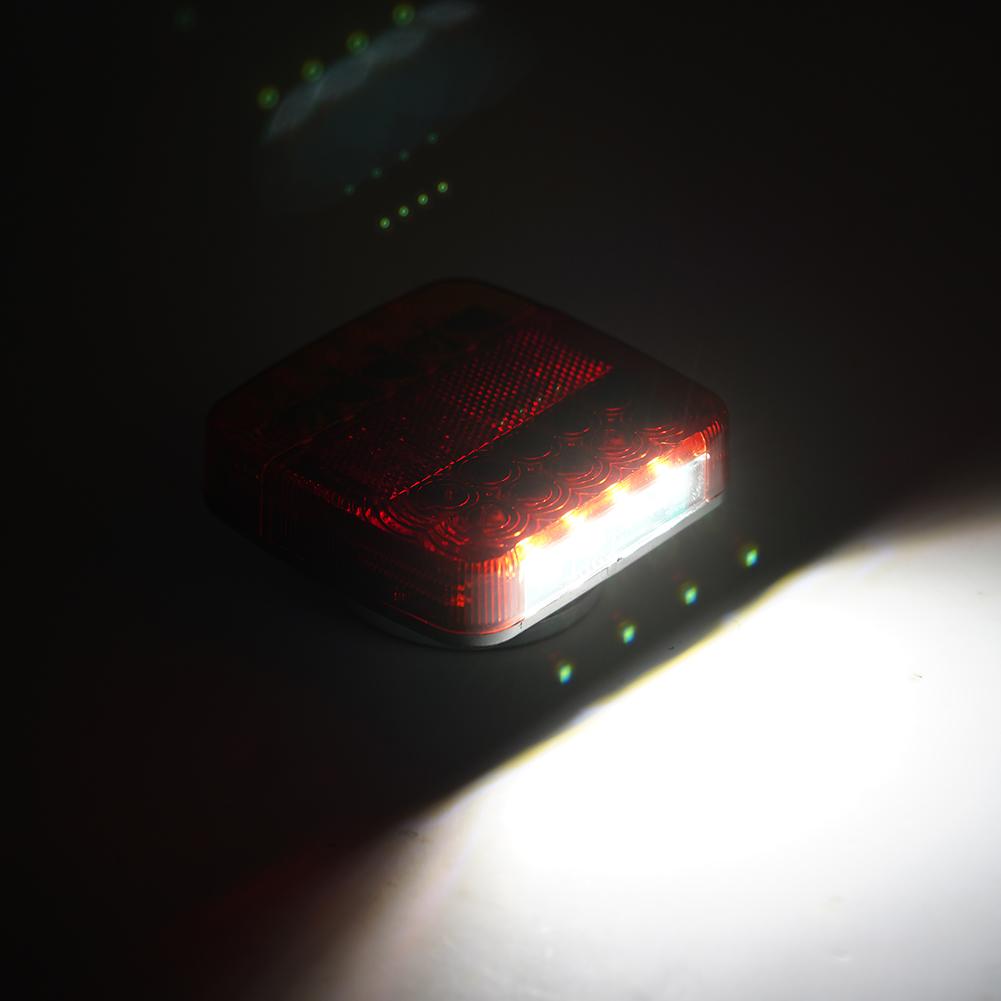 Rechargeable Wireless Trailer Lights Waterproof Rear Signal Warning Brake Lamp Magnetic Tail Light with Reflective Lens For RV