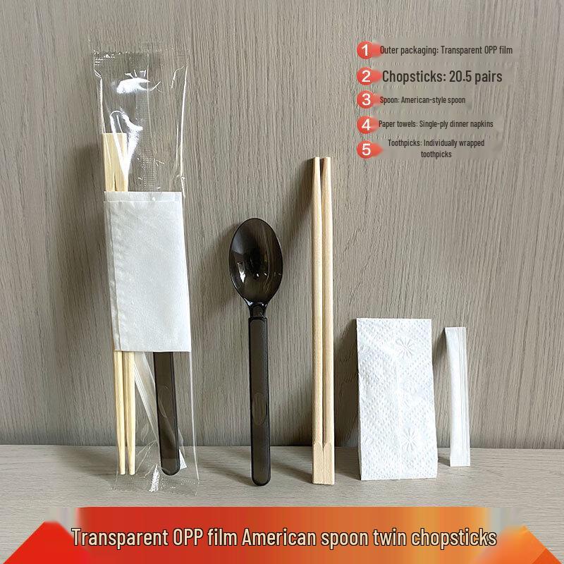 Disposable Bamboo Chopsticks and Spoon Set