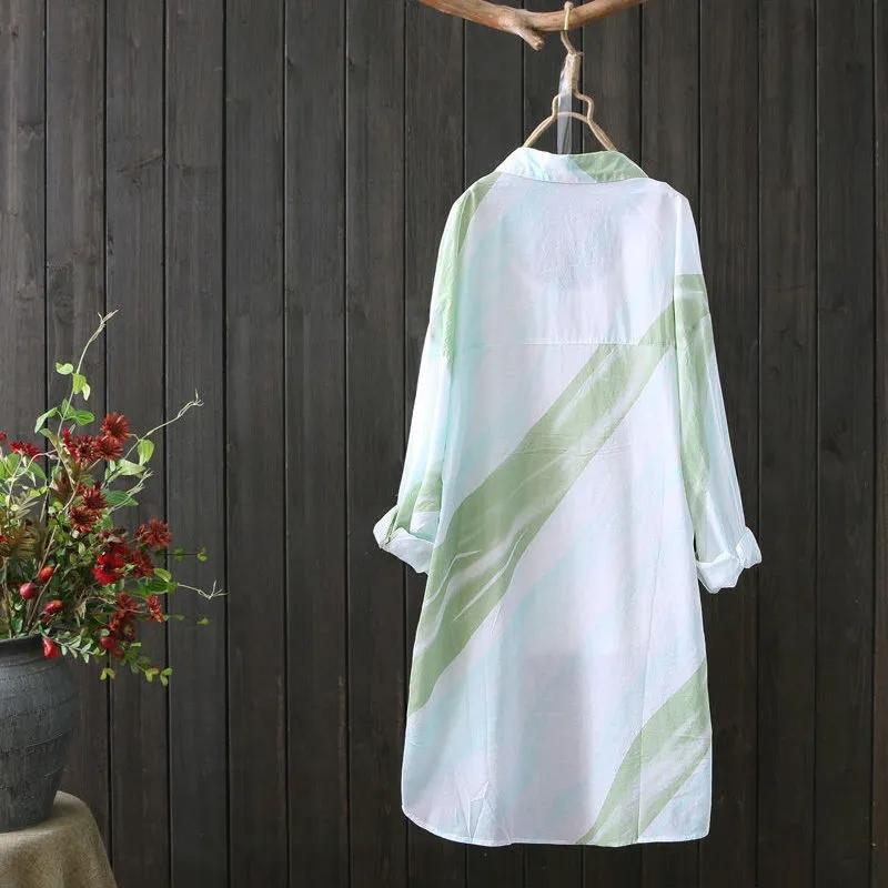 Chiffon Shirt Women's Long Print Sunscreen Long Sleeve New Summer Loose Cool Sunscreen Coat Women's Thin