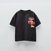 Summer T-shirt Car Print Short Sleeve White Tees For Baby Boys Girls Casual Loose Round Neck Tops Thin Versatile Base Shirt