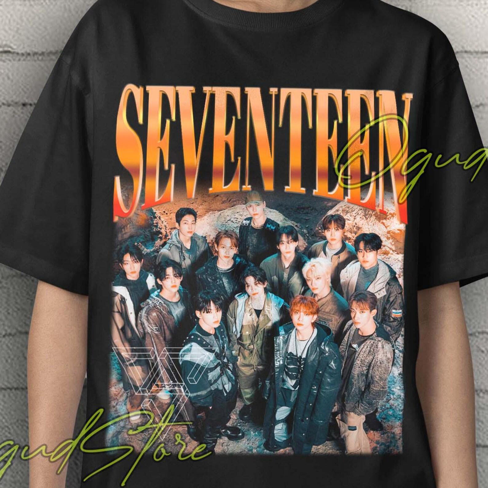 Seventeen Tshirt, Seventeen Shirt, Seventeen Vintage Tshirt, Seventeen Fan Tees, Seventeen Merch Tees, Kpop Tees, Seventeen Kpop Tees XL