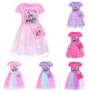 Kpop Demon Hunters Pattern Girl Dress With Cotton Fabric And Pleated Skirt For Kids Girls