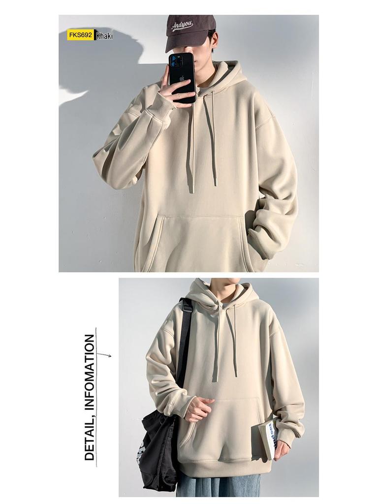 Herr Casual Lös Tung Huvtröja - Trendig, Mångsidig Sportkläder för Vår och Höst