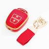 2 Buttons Gold Edge Tpu Auto Keyless Shell Fob Bag Protector Accessories For Toyota Prius Rav4 Camry Corolla Car Key Case Cover