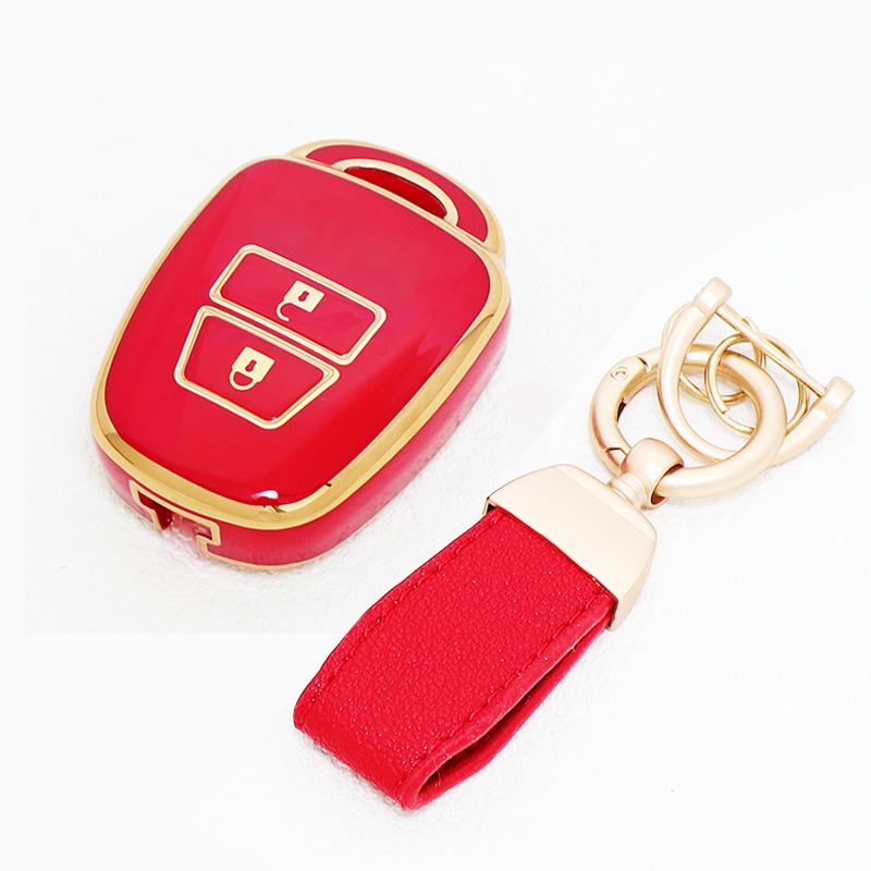 2 Buttons Gold Edge Tpu Auto Keyless Shell Fob Bag Protector Accessories For Toyota Prius Rav4 Camry Corolla Car Key Case Cover