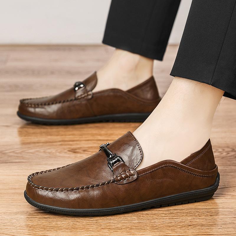 

20138 хлопковые туфли мужские повседневные кожаные туфли осень мокасины для вождения легкие большого размера ленивые британские Doudou мужские туфли 47