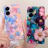 For Vivo Y22 Case V2207 Stylish Butterfly Tree Painted Cover Clear Silicone Shell For Vivo Y22s V2206 Y 22 VivoY22 s Soft Fundas