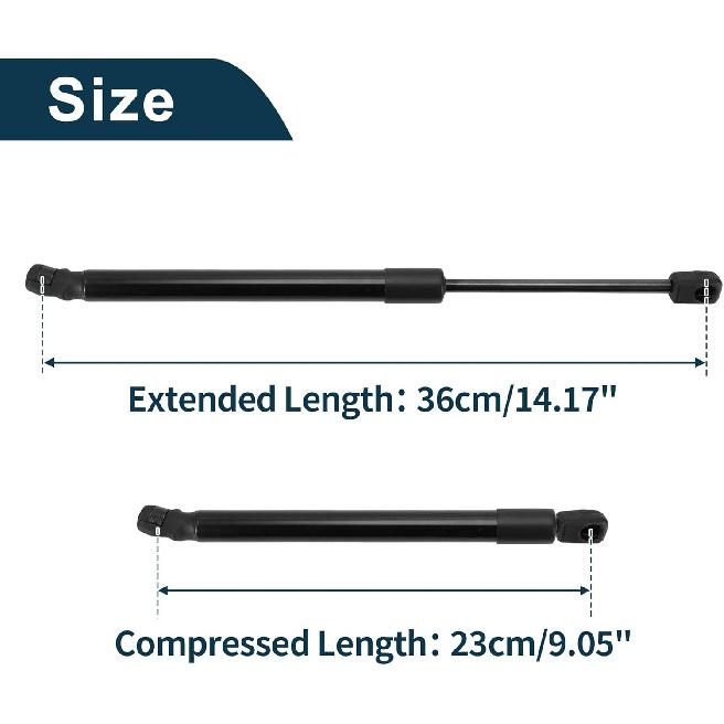 Rear Hatch Lift Supports Struts for Kia Picanto 2011-2015 No.817701Y010 Gas Spring Black 2 PCS