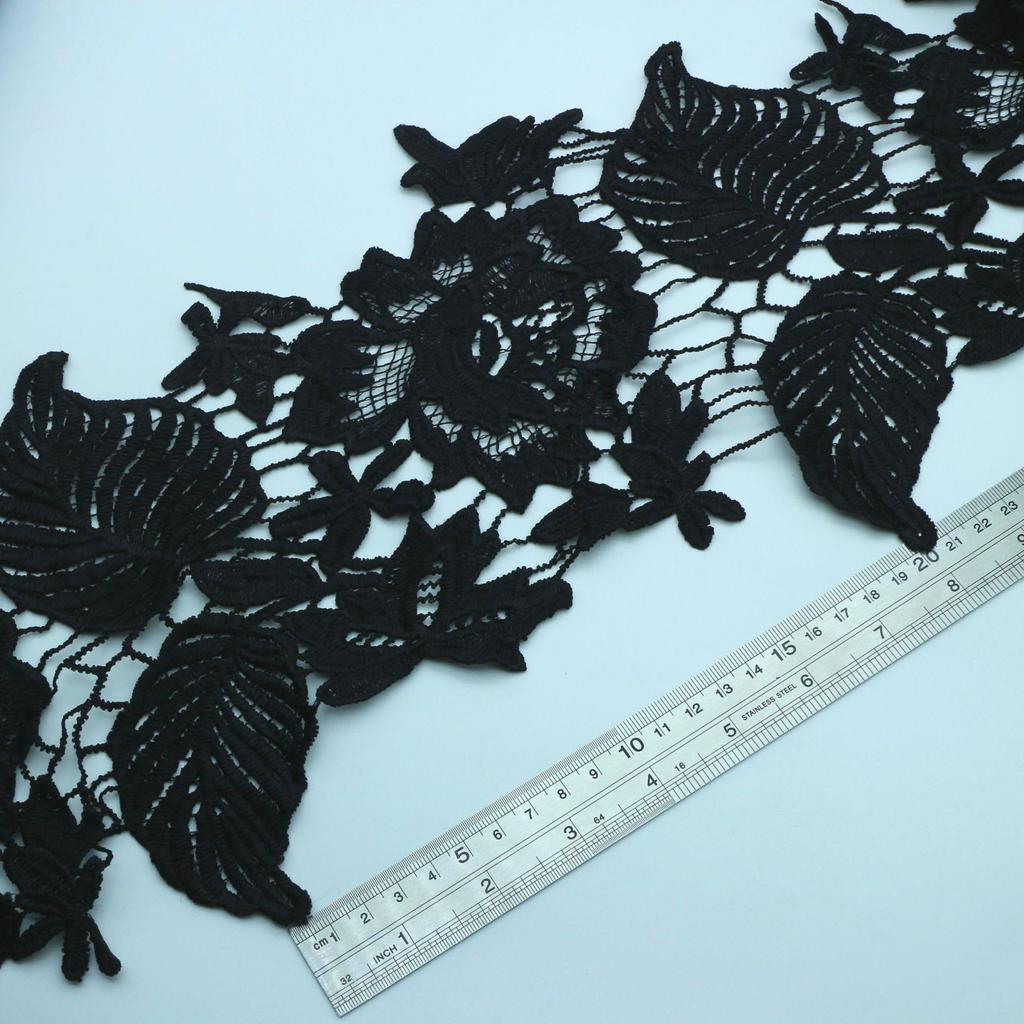 Milk Silk Water-Soluble Embroidery Lace Black Clothing Toys Accessories Handmade Diy