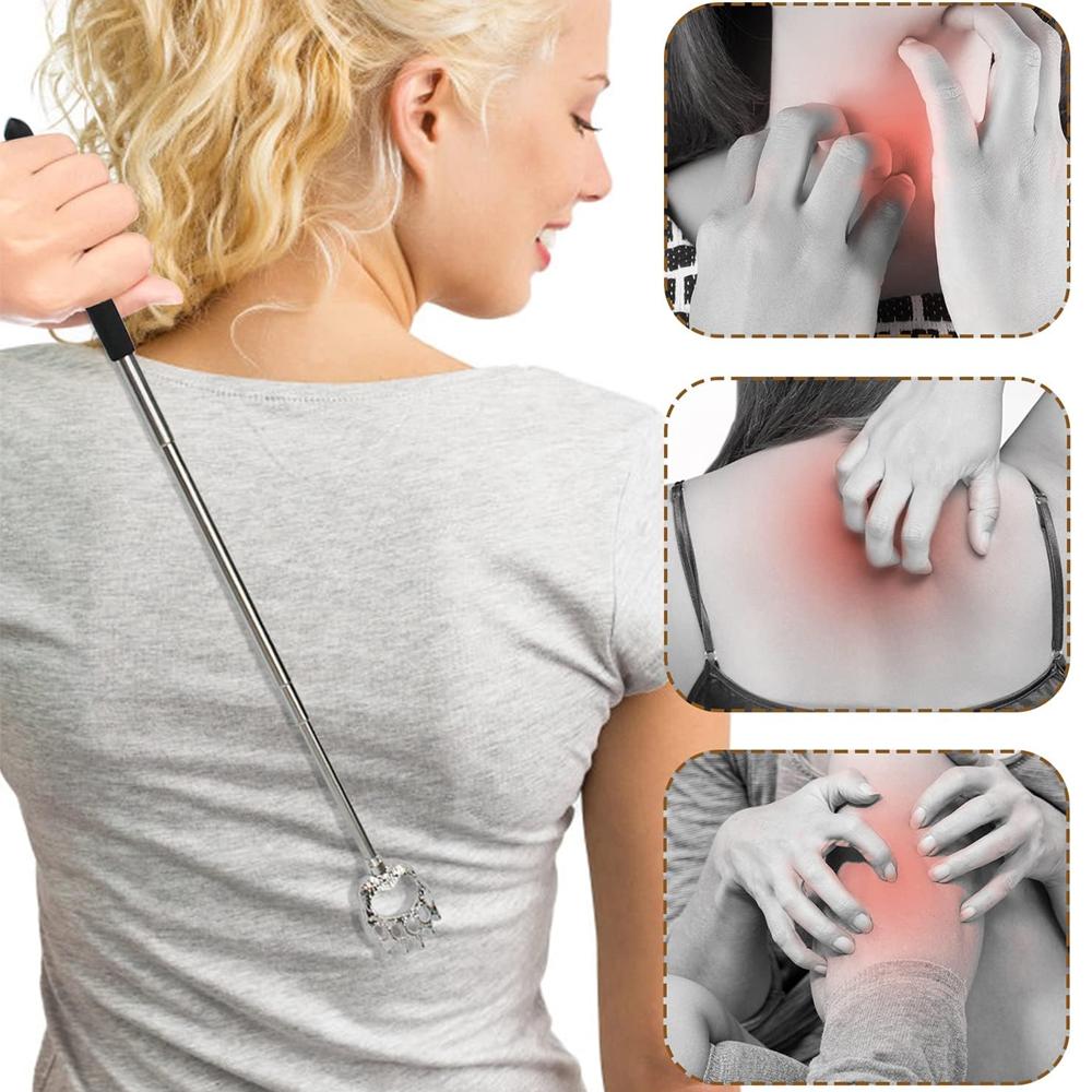 Bear Claw Shaped Extendable Metal Retractable Telescopic Handle Back Scratcher Stocking Stuffers for Men Women Back Massager