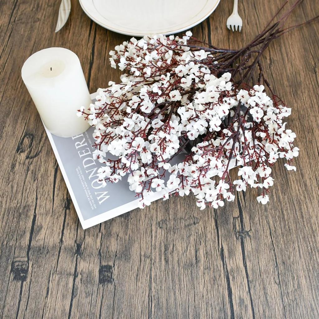 A Set Of 15 Pcs Artificial Baby's Breath Flowers For Home Decoration And Flower Arrangement