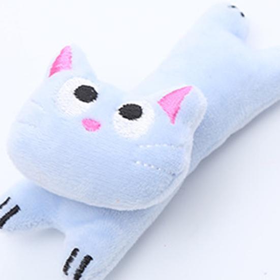 Kauspielzeug Cartoon Tierdesign Bissfest Plüsch Haustier Molar Kätzchen Katzenminze Spielzeug für Katzen