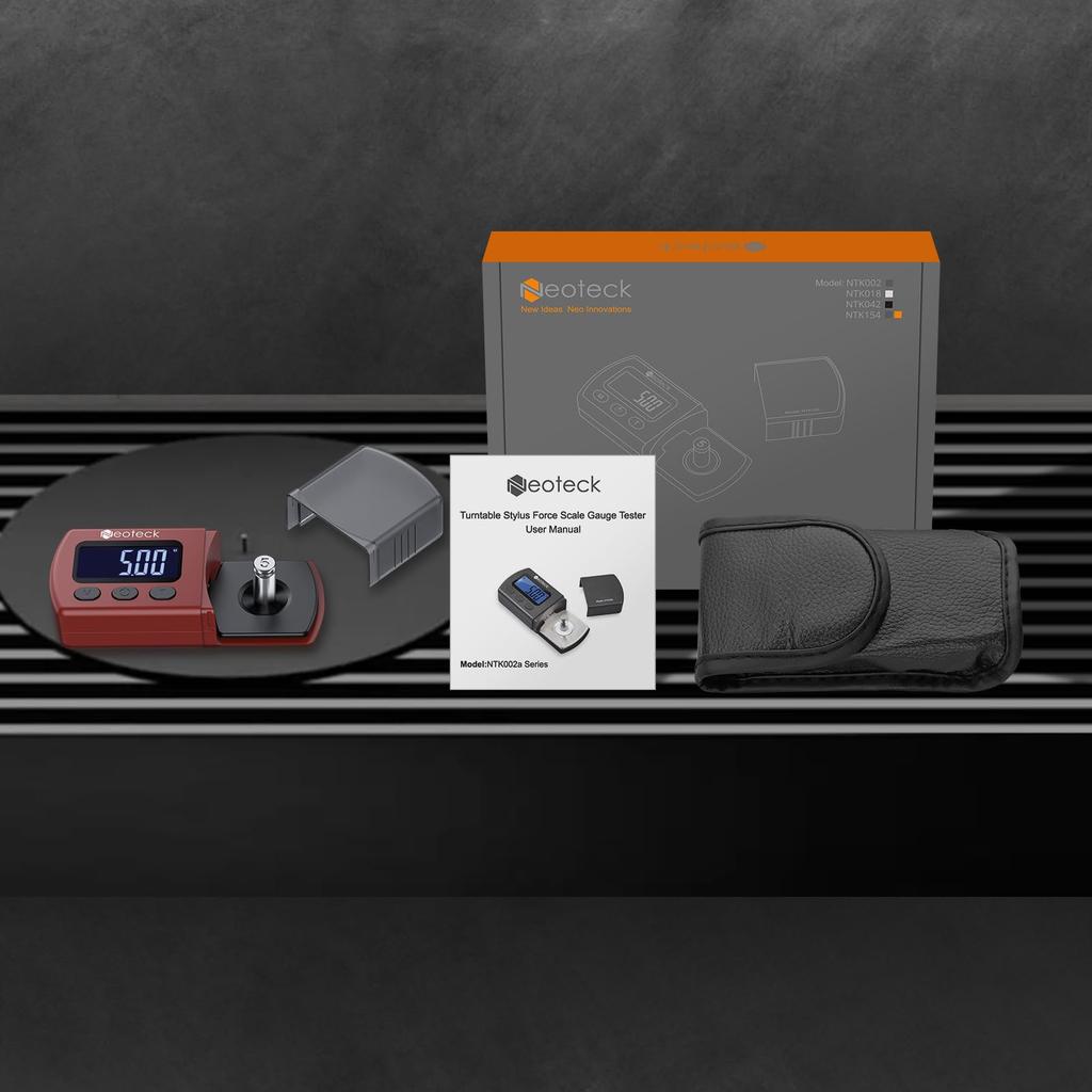 Neoteck Needle Pressure Meter for Record Players Digital LP Stylus Force Meter Record High Accuracy Storage Case Included 18 Month Warranty Jet Black