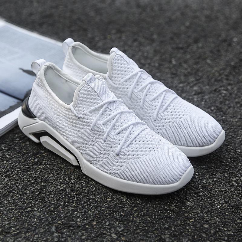 

Обувь мужская новая весенняя мужская обувь дышащие кроссовки из летучего трикотажа мужские кроссовки для бега корейская версия обуви Fansi мужская 44 [heightened model]