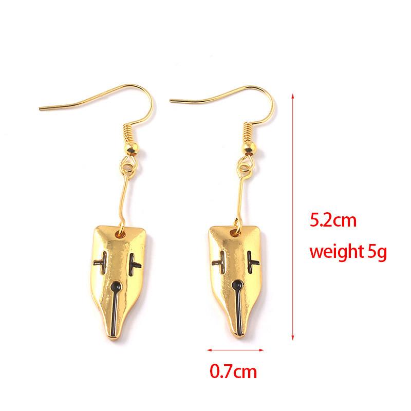 Bizarre Jojos Adventure Alloy Earrings With Electroplated Finish For Cosplay