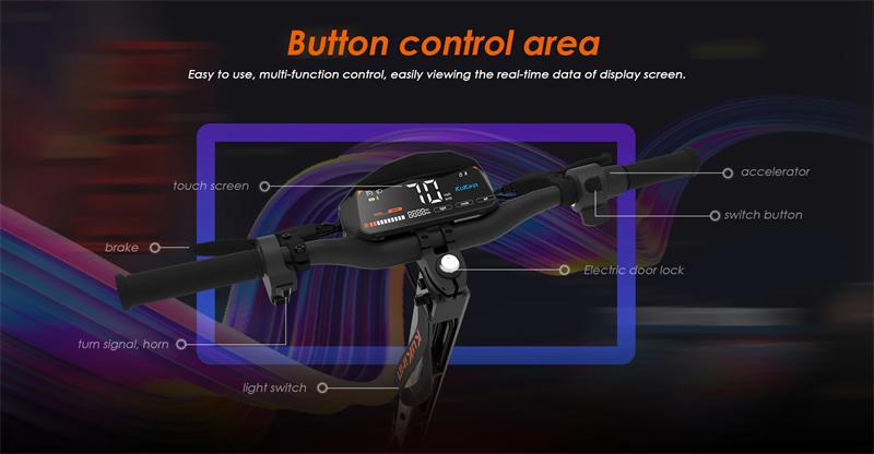 EU Sklad KuKirin G4 Elektrická Koloběžka 2000W Motor 60V 20Ah Baterie 75km Maximální Dojezd 70km/h Maximální Rychlost 11" Terénní Vakuové Pneumatiky