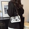 Yogodlns Women PU Leather Small Handbag Cow Print Crossbody Shoulder Bag for Work Daily Shopping Travel Phone Purse