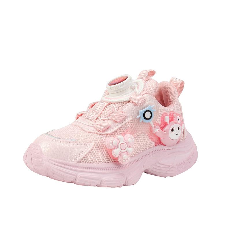 Children's Lamp Shoes Soft-soled Mesh Dad Shoes 2025 Spring and Autumn Girls Sports Shoes Primary School Running Shoes