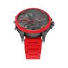 Relógio Diesel Daddy Envoltório de Silicone Vermelho Aço Inoxidável DZ7370 Masculino Sr.. 2.0 Multi-Movimento [Usado]
