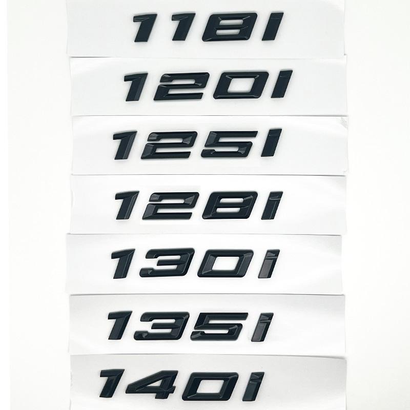 3D ABS Black Car Suitcase Rear Letters Logo Emblem Sticker For BMW 116d 118d 120d 125d 130d 135d 140d F20 E81 E82 E87 Acc