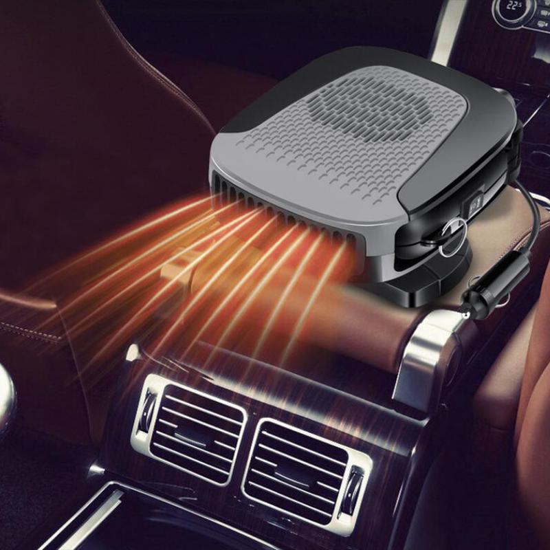 

150 Вт портативный автомобильный обогреватель аксессуары теплый воздух обогреватель зимний многофункциональный обогреватель вентилятор антизапотеватель оборудование для защиты от заморозков и снега чёрный