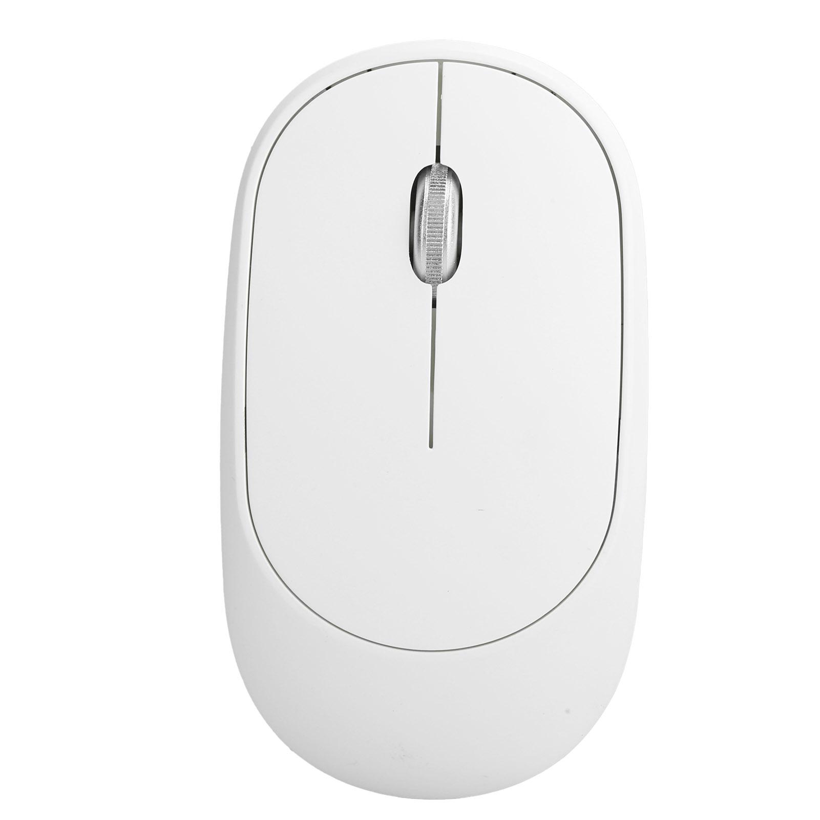 

Беспроводная мышь с регулируемым DPI, перезаряжаемая, оптическая, компьютерное внешнее устройство с USB-приемником, серебристая белый