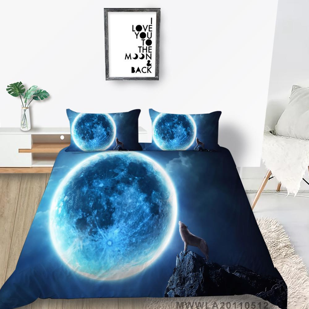 2023 New Style Comforter Cover Set Cool Duvet Covers Highend 3D Wolf Printed Polyester Bedding Cover Set Fashionable Bedclothes