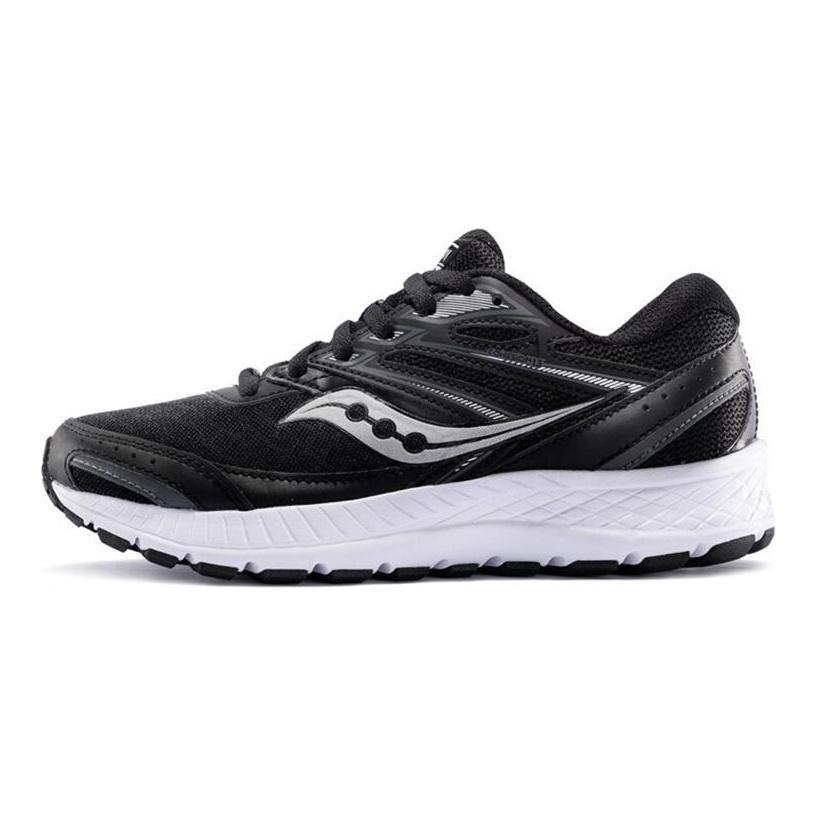 Saucony Cohesion 13 Mesh Cushioning Slip Resistant Lightweight Low top Casual Running Shoes Women's Black White S10559-1