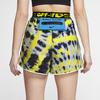 Nike X OFF-WHITE Tie Dye Casual Sport Drawstring Shorts Women Bottoms Fluorescent-Yellow CK4809-702