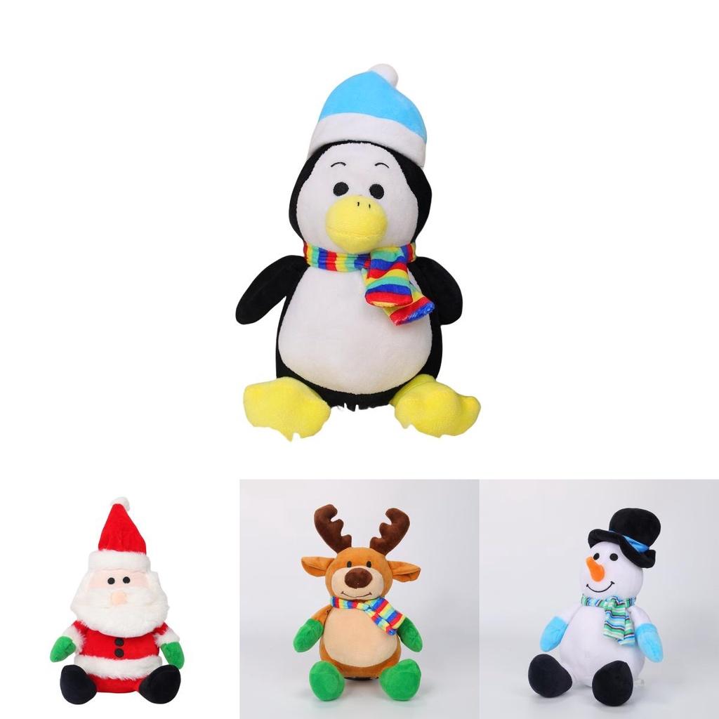 Christmas Santa Claus Plush Toy Cute Reindeer Stuffed Animal Holiday Gift 21cm
