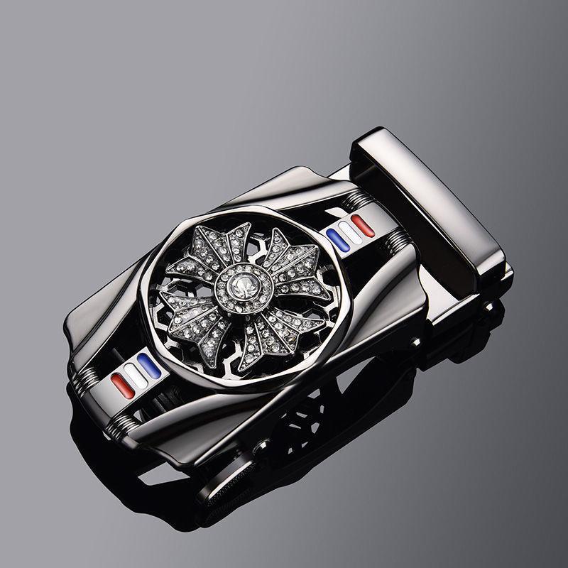 Men's Automatic Alloy Belt Buckle - 'When Luck Comes' Design