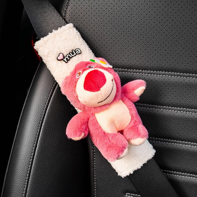 Cute Cartoon Plush Car Seat Belt Shoulder Cover For Neck Protection