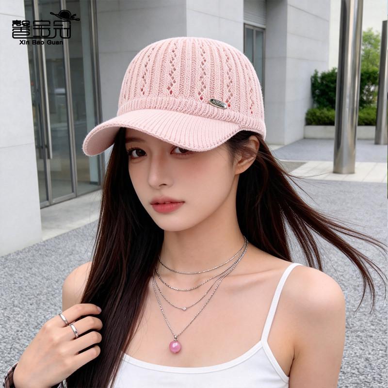 Breathable Knitted Cap With Sun Shield And Adjustable Design For Daily Outdoor Use