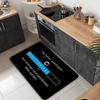 German Progress Bar Doormat – “Sie haben geklingelt. Ihre Anfrage wird bearbeitet. Bitte warten.” Blue Bar 75%, Black White
