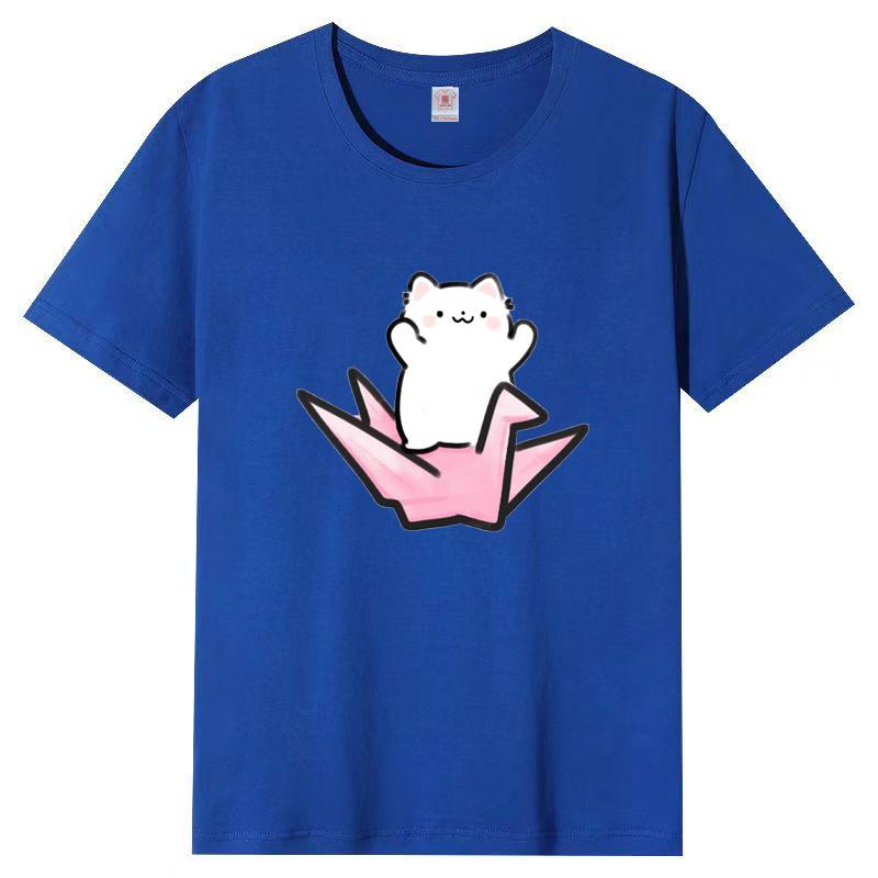 Dámské léto Populární tričko s krátkým rukávem Bavlna Prodyšné Volný top Potištěné tričko Ležérní