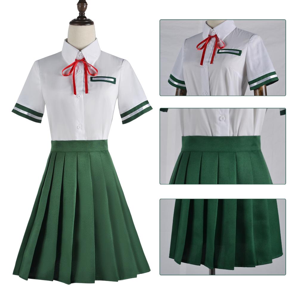 Anime Iwado Suzume Cosplay Kostüm Suzume Munakata Sota No Tojimari Iwato Suzume Kleid Top Perücke Halskette Grabenhose Outfit Set
