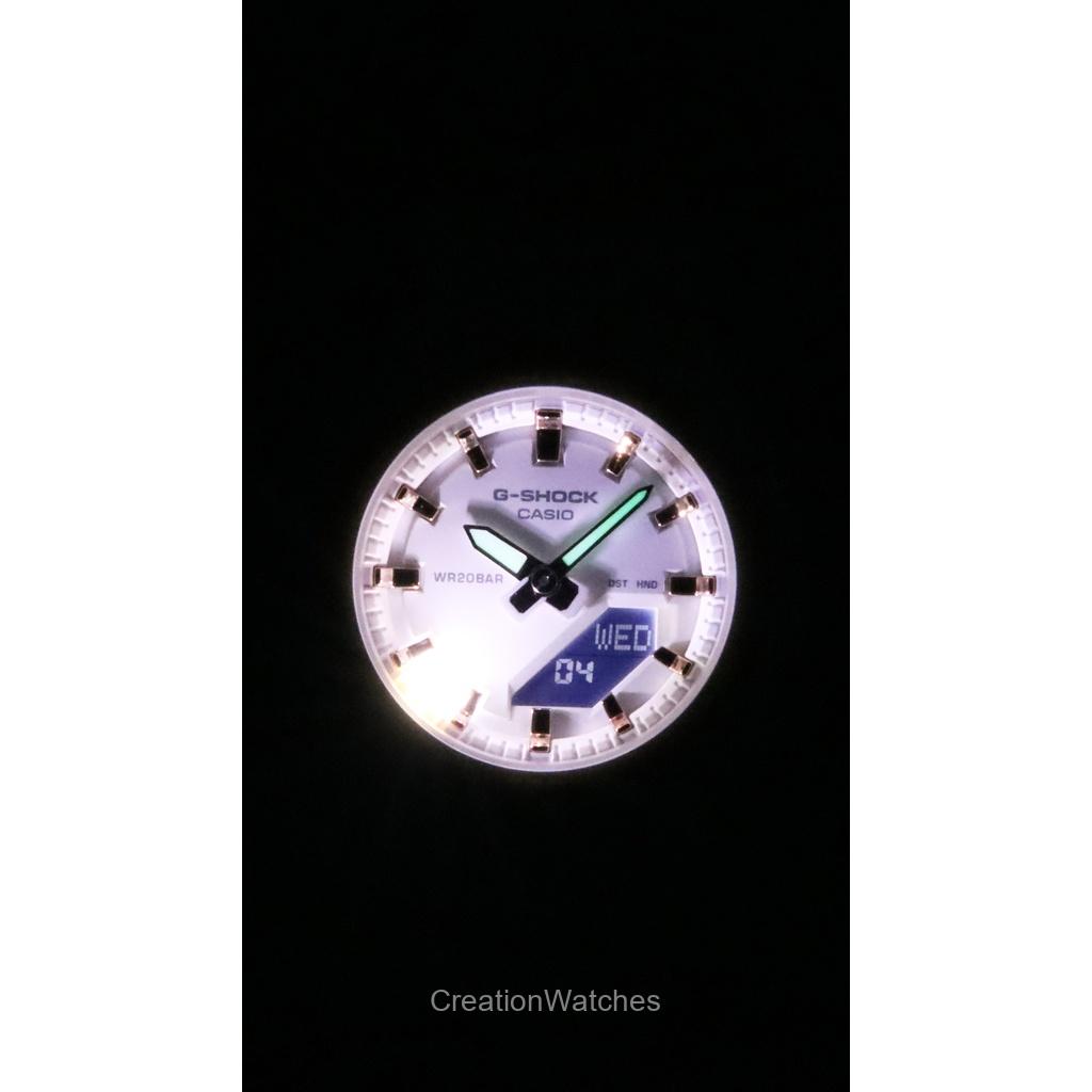 Casio G-Shock Analog Digital Bio-Based Resin Strap White Dial Quartz GMA-P2100M-7A 200M Women's Watch