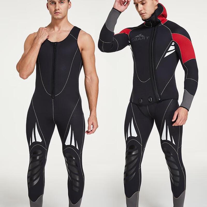 SBART 5mm Rubber Scuba Diving Wetsuit Set