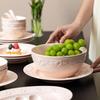 RuHan Embossed Ceramic Dinner Plate