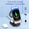 3 In 1 Magnetic Wireless Charger Stand Pad Foldable Fast Charging Station Dock For iPhone 15 14 13 12 Pro Max IWatch 8 7 Airpods