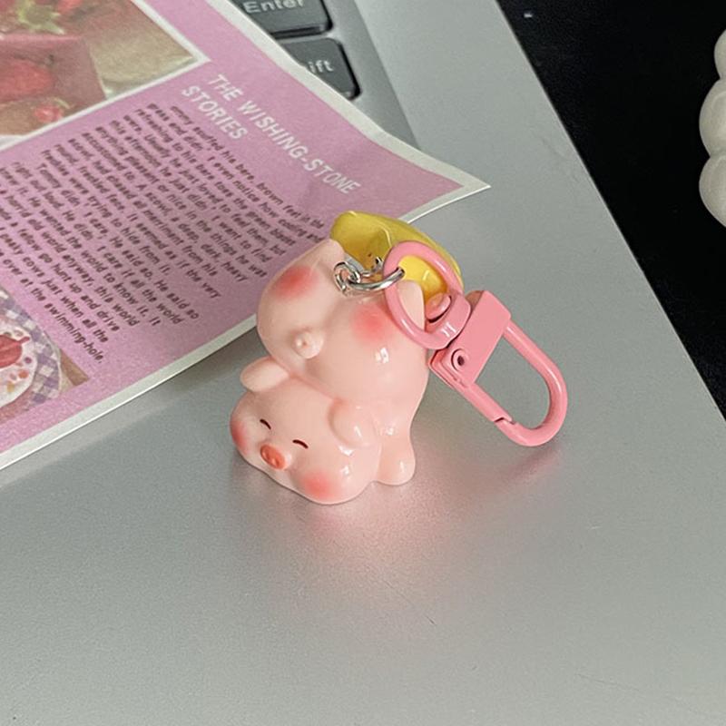 Uroczy Anime Mała Świnka Brelok Kreskówkowy Kawaii Świnka Brelok Zawieszka Kreatywna Dekoracja Plecaka Akcesoria Prezenty
