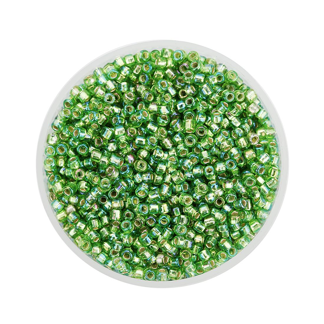 

3000pcs/lot 2.3mm Glass Seed Beads Colorful Round Loose Beads For Jewelry Making DIY Bracelet Necklace Earring Accessories зелений