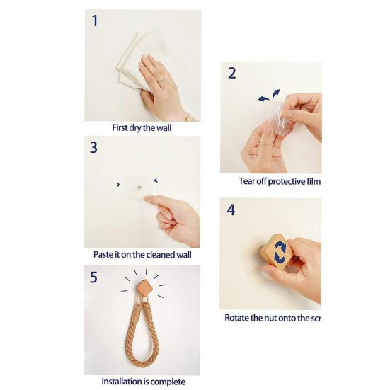 Tissue Roll Holder Rustic Design No Drilling Required Simple Installation Jute Rope Roll Holder Paper Organizer