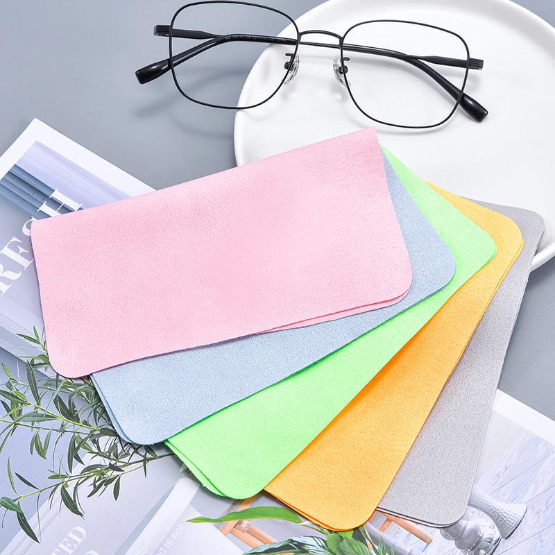 5PCS Eyeglass Cleaning Cloth Microfiber Adaptable For Screens Lenses Nylon Or Polaroid Glasses 15*18cm Random Color