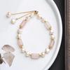 Natural Powder Crystal Bucket Beads Baroque Special-Shaped Pearl Bracelet Women'S Freshwater Pearl Jewelry Small Fresh Women'S Jewelry