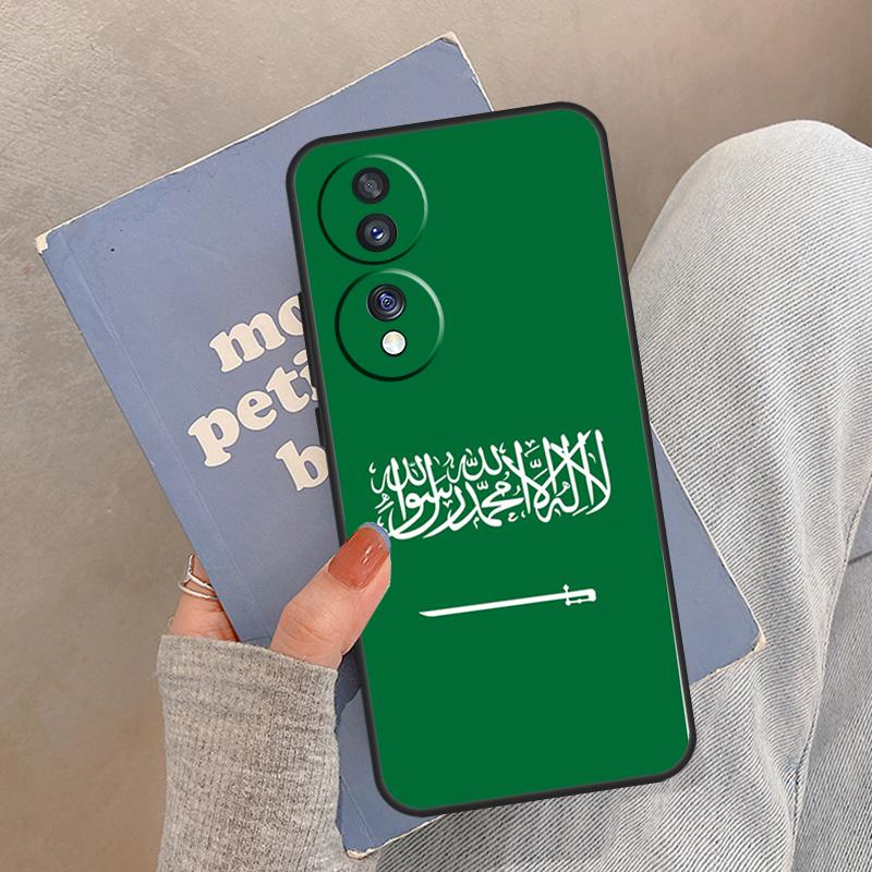 Saudi Arabia Flag Case For Honor Magic 5 6 7 8 Pro Cover For Honor 200 400 Lite 50 70 90 X8a X8b X9a X9b X9c
