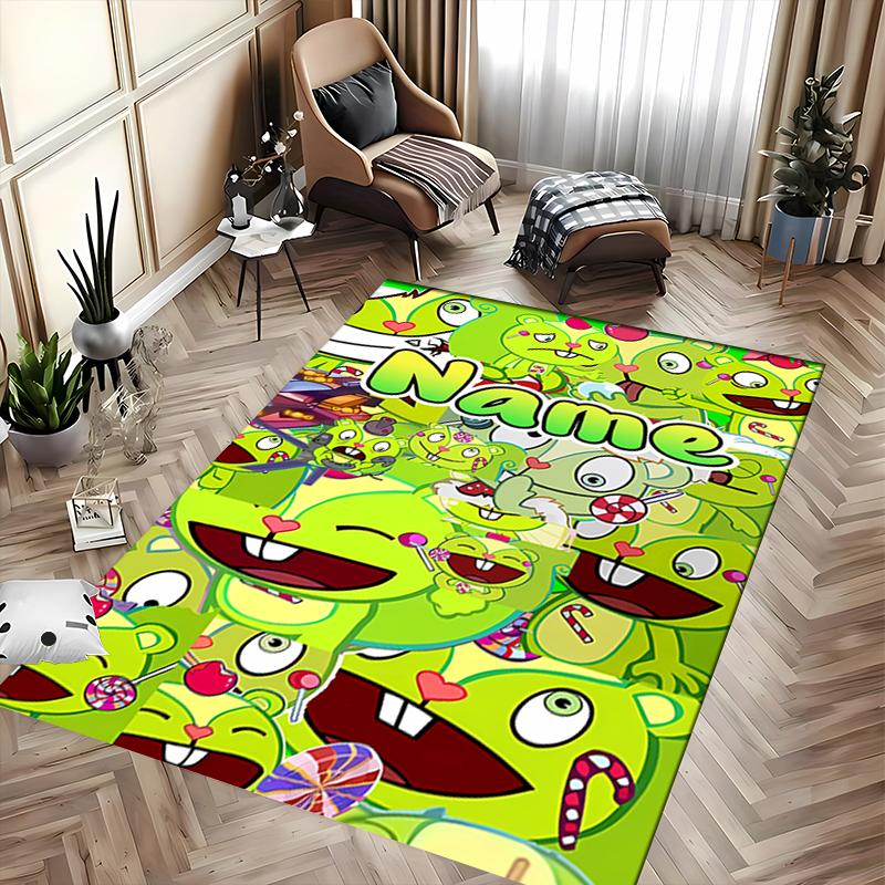 Custom personalization Happy Tree Friends Area Rug - Perfect For Kitchen, Bathroom,Laundry Room Decor Large Size Available,Gift All Seasons
