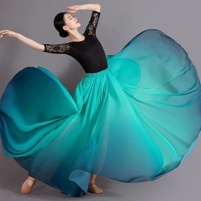 Flowing Long Skirt Belly Dance Skirt Women Classical Dance Performance Sun Skirt